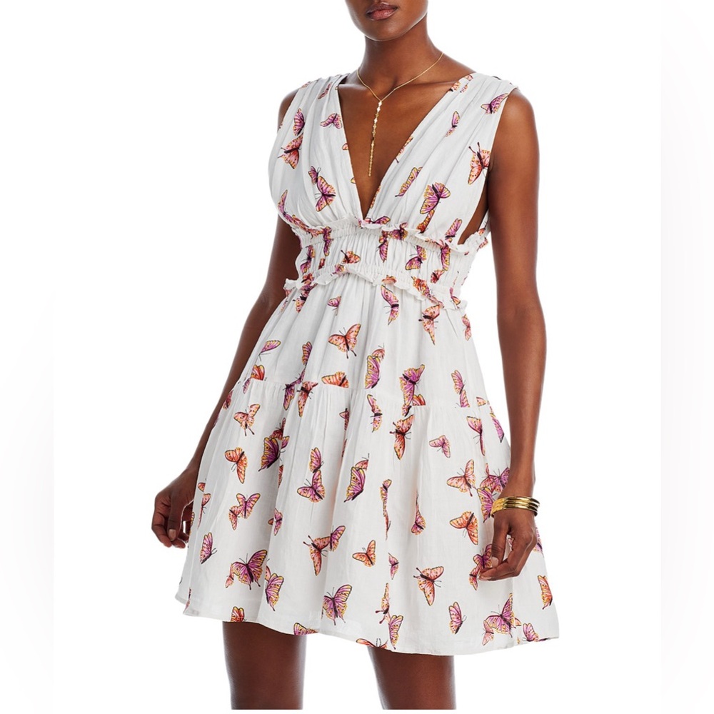 Banjanan Victoria Butterfly print V-neck dress size M